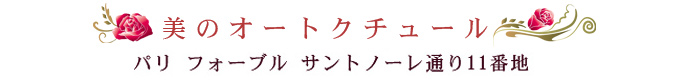 美のオートクチュール パリ フォーブル サントノーレ通り11番地