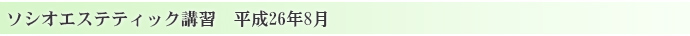 ソシオエステティック講習　平成26年8月

